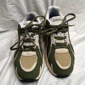 Adidas Kids Olive and Beige Sneakers